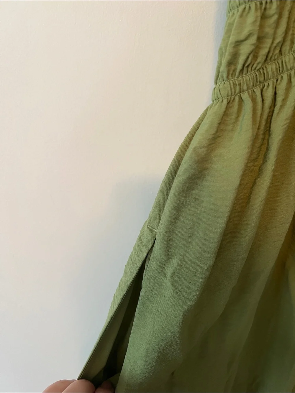 Green Smocked Waist Maxi Dress - Lightweight Summer Style